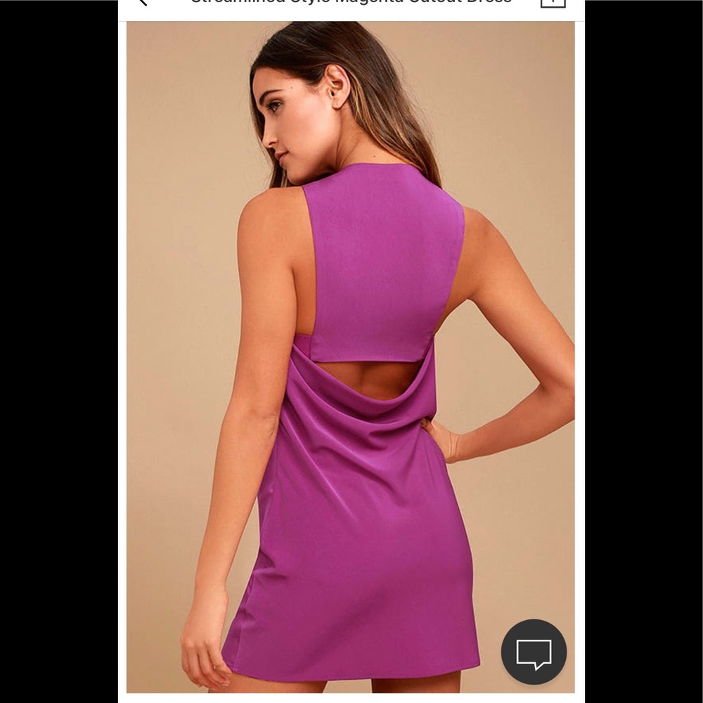 Lulus | streamlined magenta ☂️ cut out dress